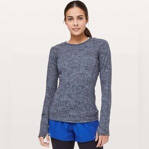 Lululemon Cypress Kiss Long Sleeve Shirt Top in Fusion Black Violeta Size 12